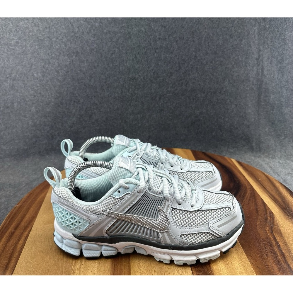 Nike Kids Light Gray and Mint Green Sneakers